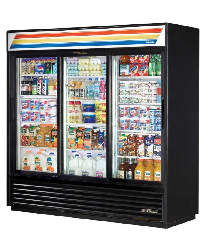 3 Glass Door Reach-in Cooler 69" (True)